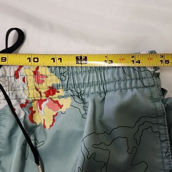 VANS Men's Floral Paint-By-Numbers Swim Board Shorts Elastic Drawstring Waist L - Picture 10 of 11
